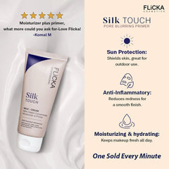 Buy 1 Get 1 Free Flicka Silk Touch 3 in 1 Moisturizer and Primer for Face | Long-Lasting, Flawless and Dewy Makeup Base | Pore Minimizer | All Skin Types